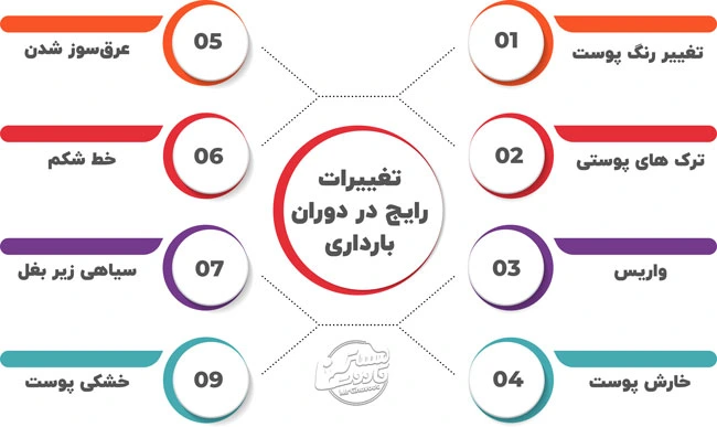 تغییرات رایج در دوران بارداری