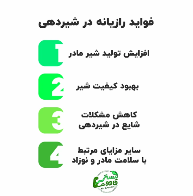 فواید مصرف رازیانه در شیردهی